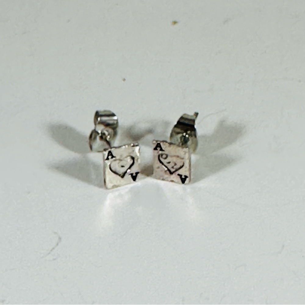 Silver Angel Wing Earrings - Picture 2 of 5